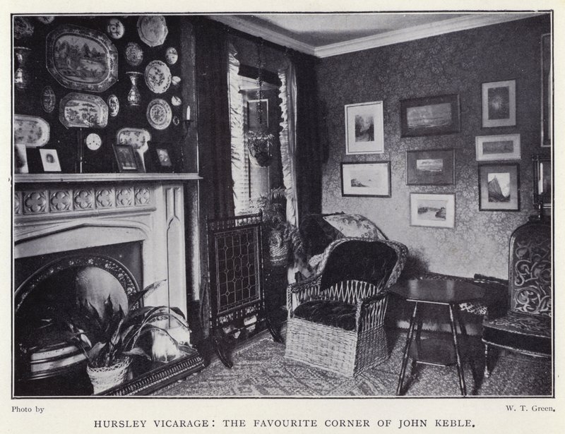 Hursley Vicarage, oblíbený kout John Keble (č/b foto) od English Photographer