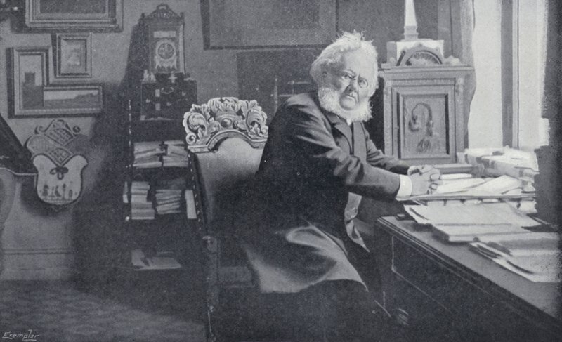 Ibsen ve své pracovně (černobílá fotografie) od English Photographer