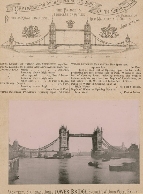 Na památku otevření mostu Tower Bridge od English Photographer
