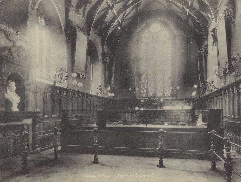 Interiér, Exeter Guildhall, Devon od English Photographer