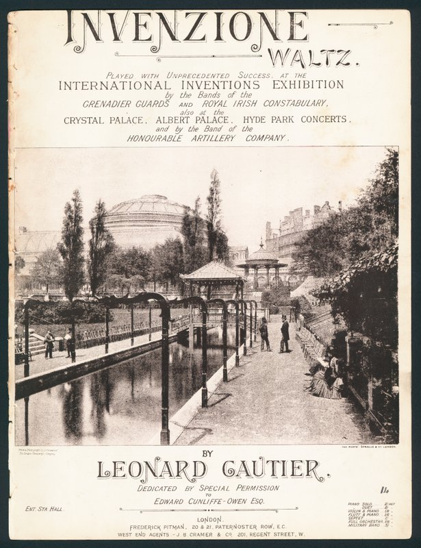 Invenzione Waltz, složený pro mezinárodní výstavy vynálezů, Kensington, 1885 od English Photographer
