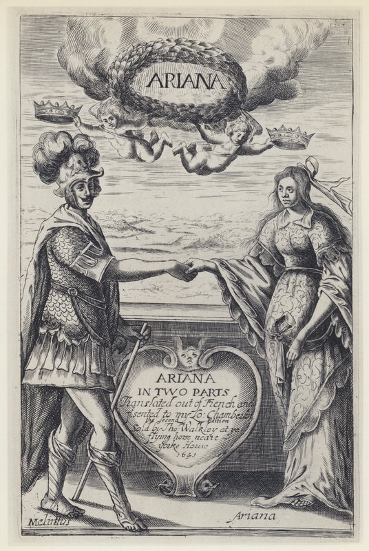 J Desmarets de Saint Sorlin, Ariana, J Haviland pro T Walkley 1636 (černobílá fotografie) od English Photographer
