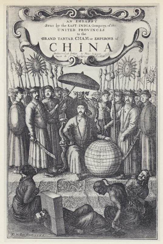 J Nieuhof, velvyslanectví vyslané Východoindickou společností do Číny, Tr J Ogilby 1673 (čb foto) od English Photographer