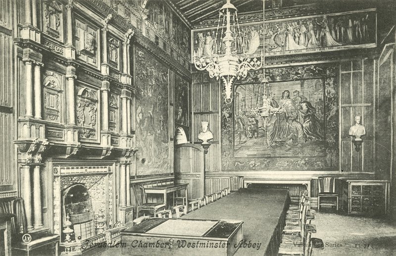 Jerusalem Chamber, Westminster Abbey (černobílá fotografie) od English Photographer