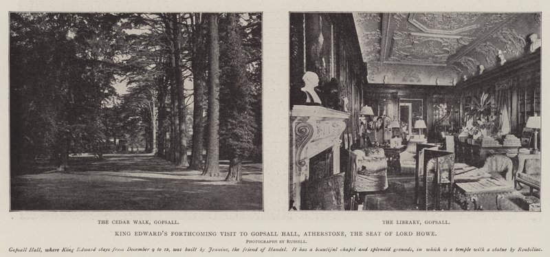 King Edwards Nadcházející návštěva Gopsall Hall, Atherstone, sídlo lorda Howea od English Photographer