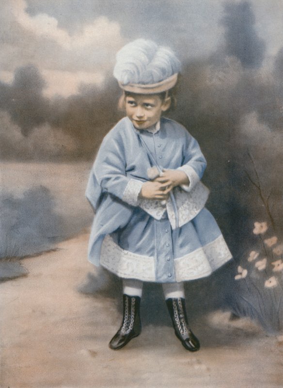 Král George V jako malé dítě, Sandringham, Norfolk, 1868 od English Photographer