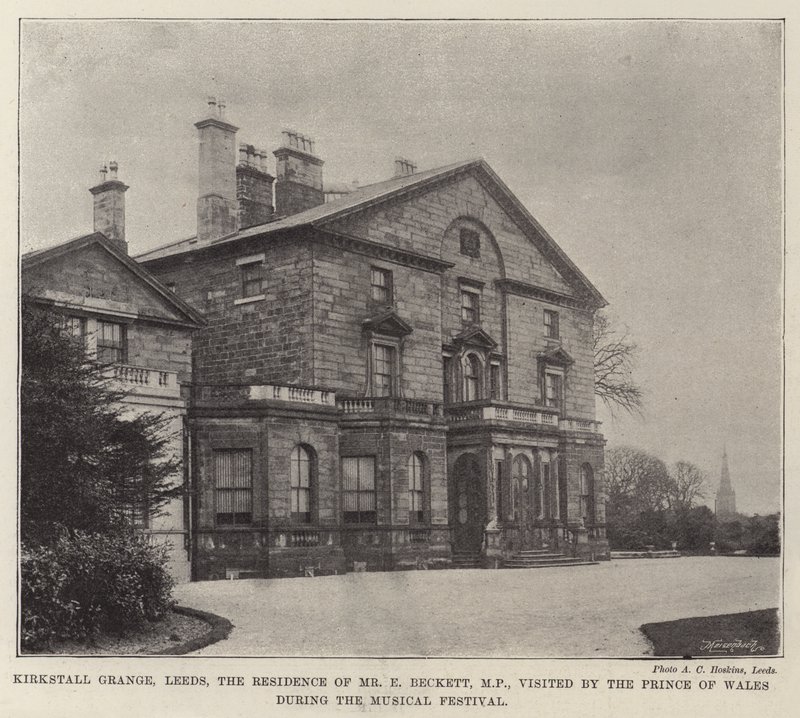 Kirkstall Grange, Leeds, rezidence pana E Becketta, poslance, navštívil princ z Walesu během hudebního festivalu od English Photographer