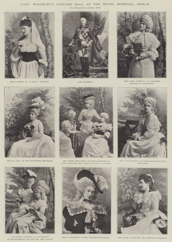 Kostýmní ples Lady Wolseleys v Royal Hospital v Dublinu od English Photographer