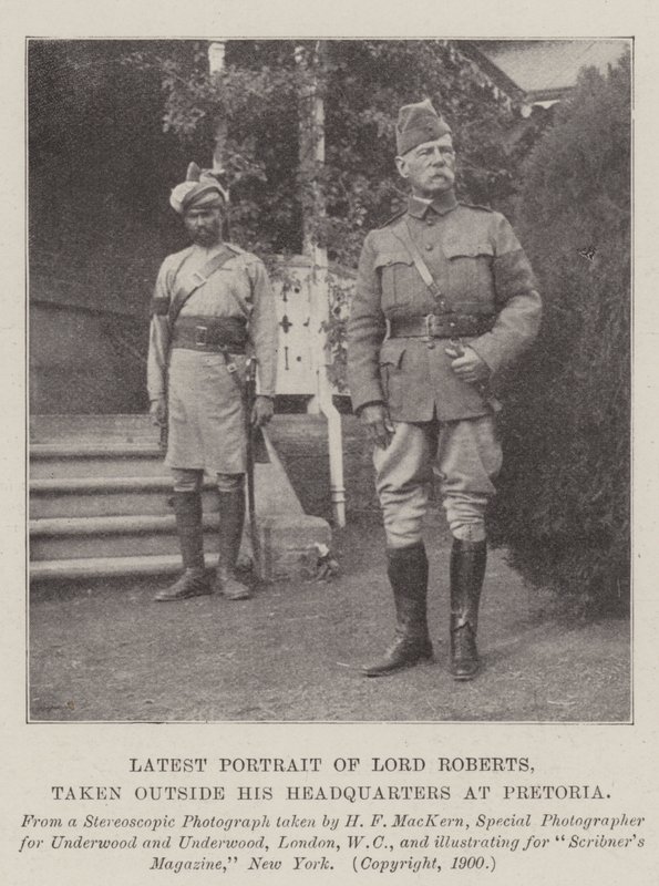 Nejnovější portrét lorda Robertse, pořízený mimo jeho velitelství v Pretorii od English Photographer
