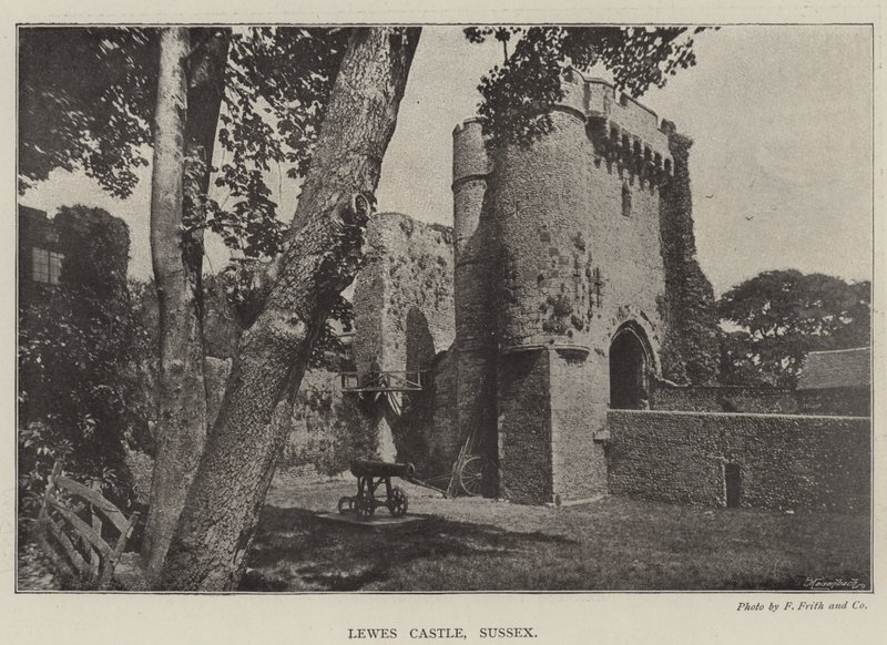 Hrad Lewes, Sussex od English Photographer