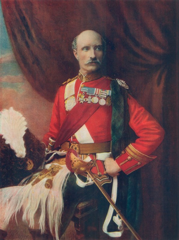 Generálporučík Sir George White, v uniformě plukovníka Gordonských horalů od English Photographer