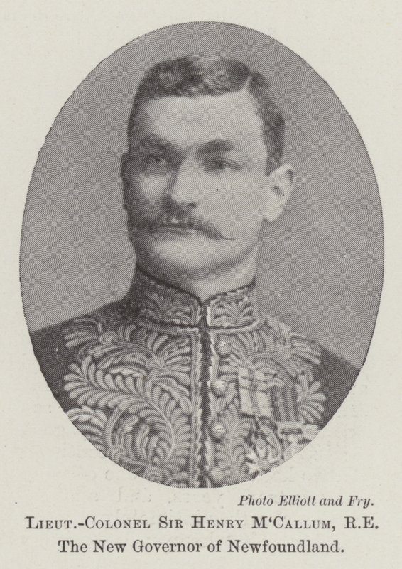 Podplukovník Sir Henry MCallum, RE, nový guvernér Newfoundlandu od English Photographer