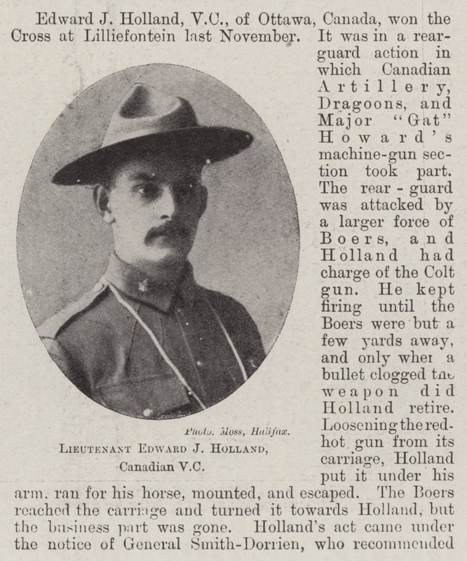 Poručík Edward J Holland, kanadský VC od English Photographer