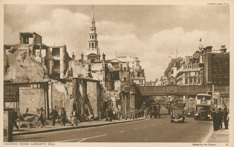 Při pohledu dolů Ludgate Hill, Londýn od English Photographer