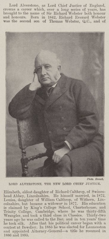Lord Alverstone, nový lord hlavní soudce od English Photographer