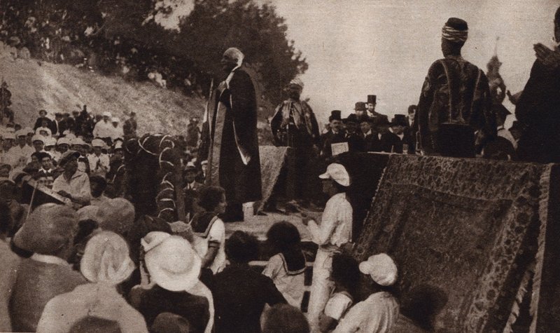 Lord Balfour v projevu na podporu založení židovského státu v Palestině od English Photographer