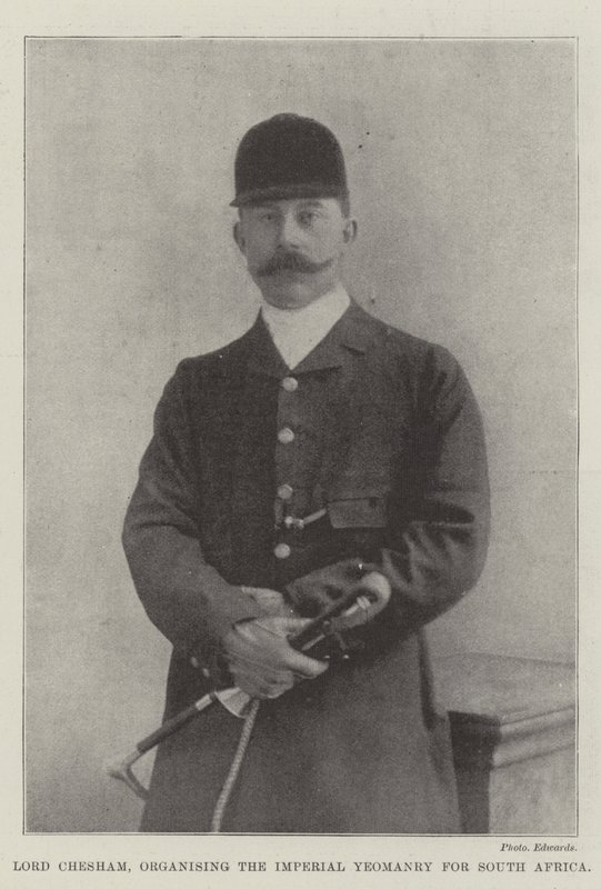 Lord Chesham, organizující Imperial Yeomanry pro Jižní Afriku od English Photographer