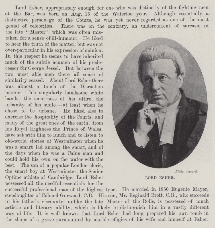 Lord Esher od English Photographer