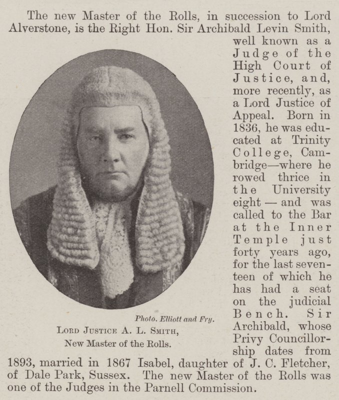 Lord Justice AL Smith, nový mistr Rolls od English Photographer