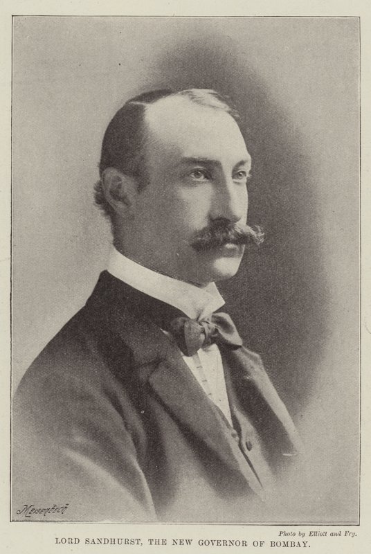 Lord Sandhurst, nový guvernér Bombaje od English Photographer