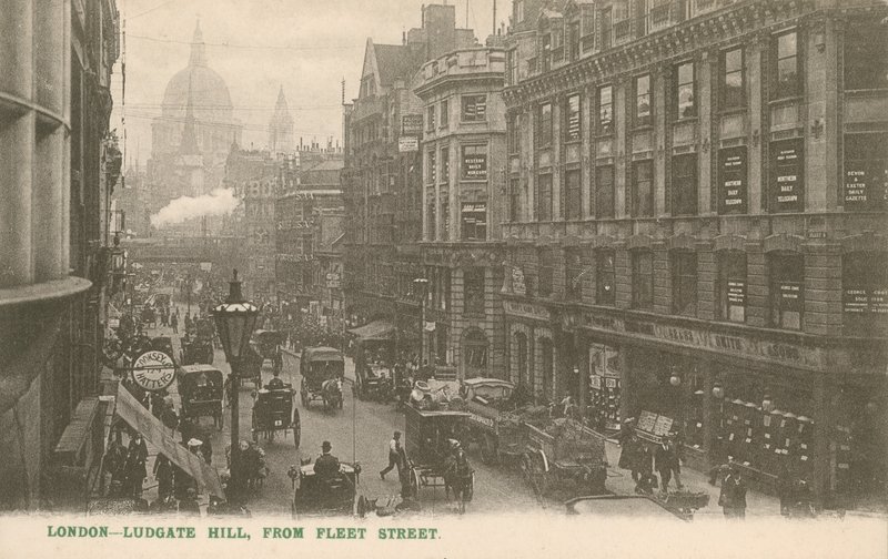 Ludgate Hill z Fleet Street v Londýně od English Photographer