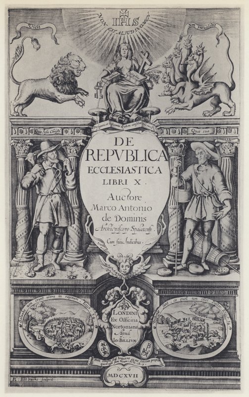 M A de Dominis, z Církevní republiky, G Norton a J Bill 1617 (černobílá fotografie) od English Photographer
