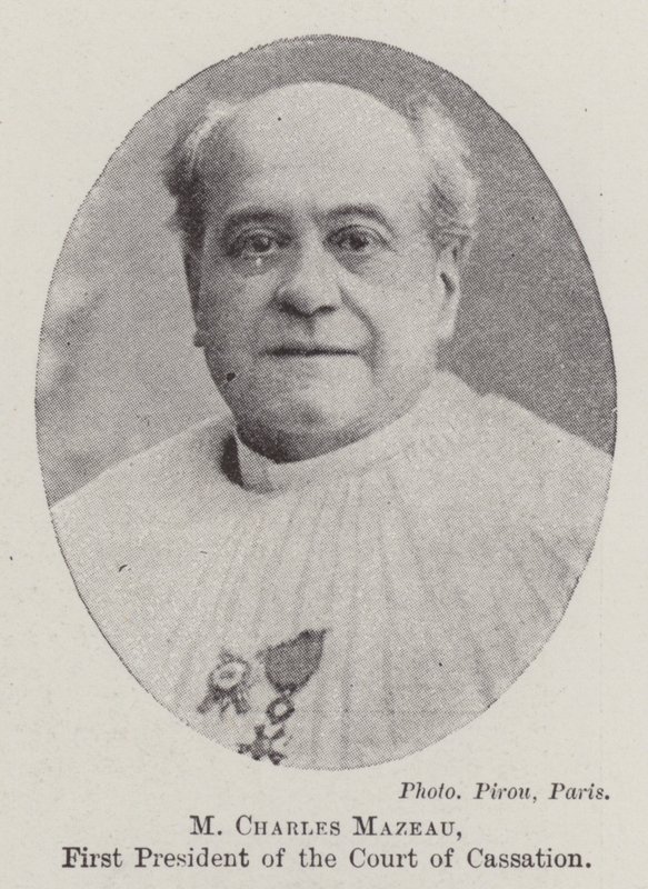 M. Charles Mazeau, první předseda kasačního soudu od English Photographer