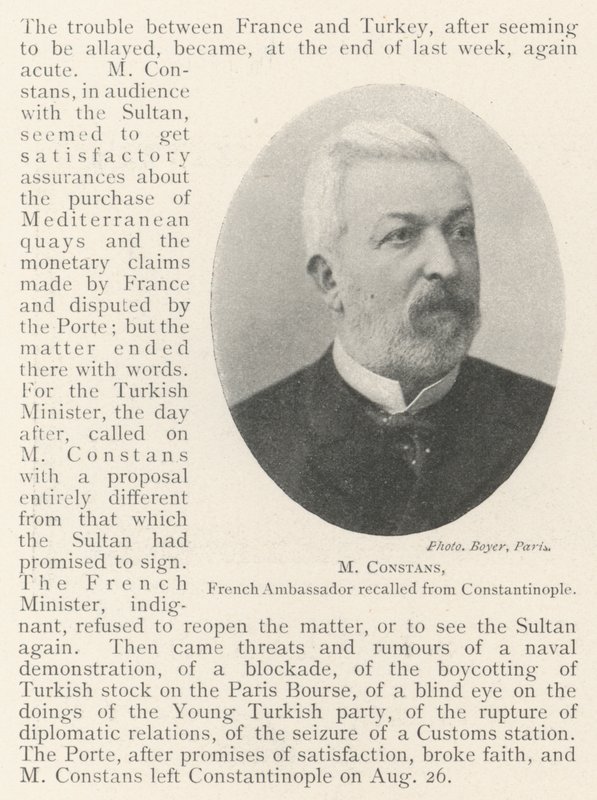 M Constans, francouzský velvyslanec odvolán z Konstantinopole od English Photographer