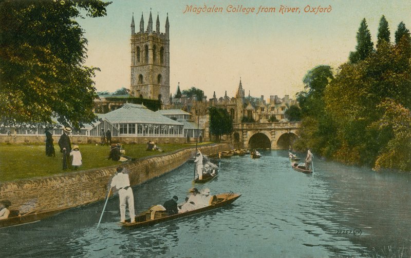 Magdalen College, Oxford, od řeky od English Photographer