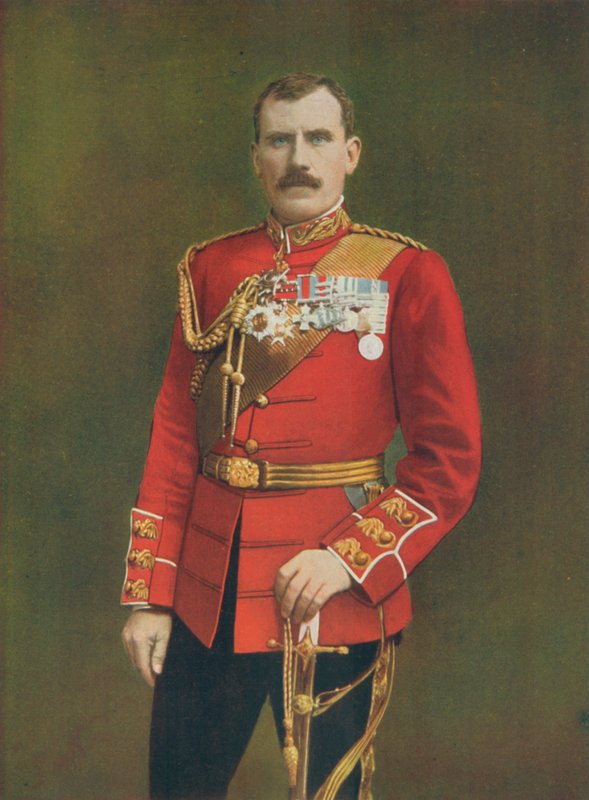 Generálmajor Hector A. MacDonald. Velení 3. (Highland) brigádě s lordem Methuenem od English Photographer
