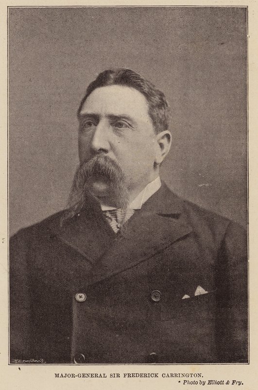 Generálmajor Sir Frederick Carrington (černobílá fotografie) od English Photographer