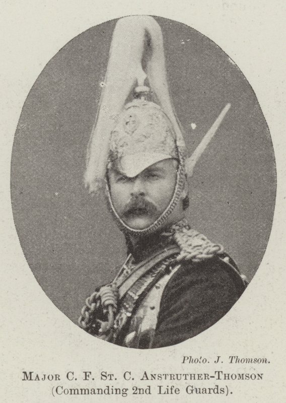 Major C F St C Anstruther-Thomson, velící 2. Life Guards od English Photographer