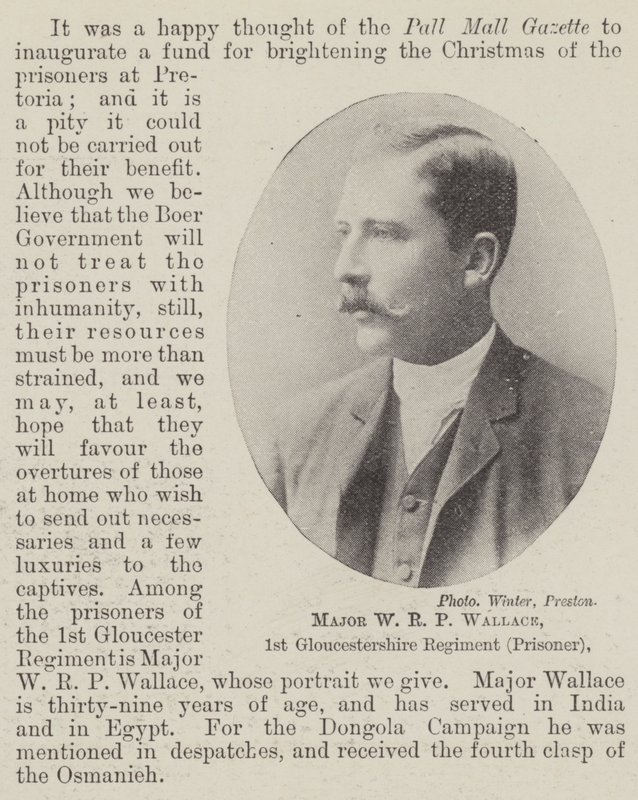 Major WRP Wallace, 1. Gloucestershire Regiment (vězeň) od English Photographer