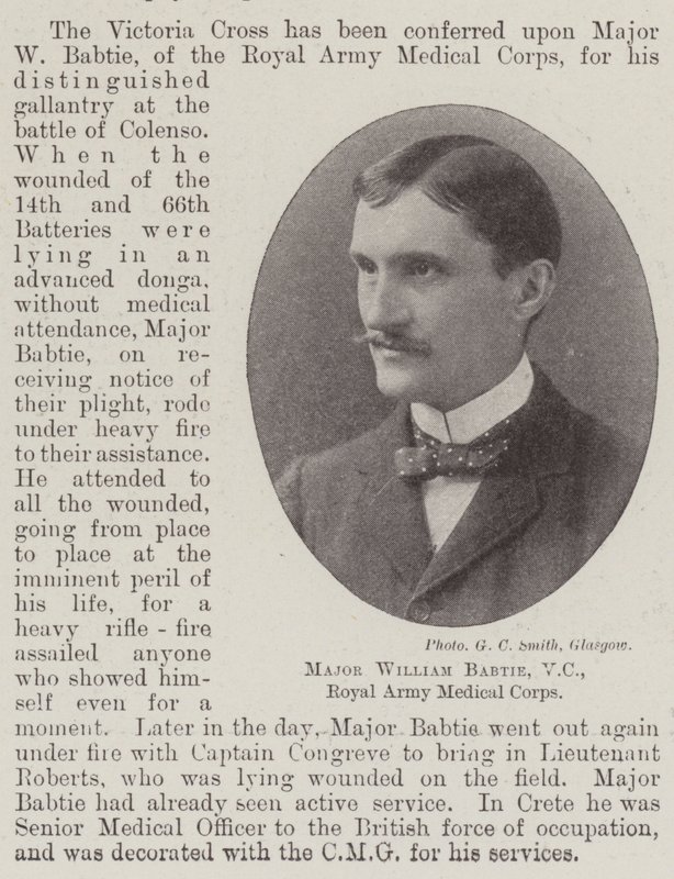 Major William Babtie, VC, Royal Army Medical Corps od English Photographer