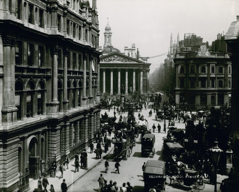 Mansion House Street, Londýn od English Photographer