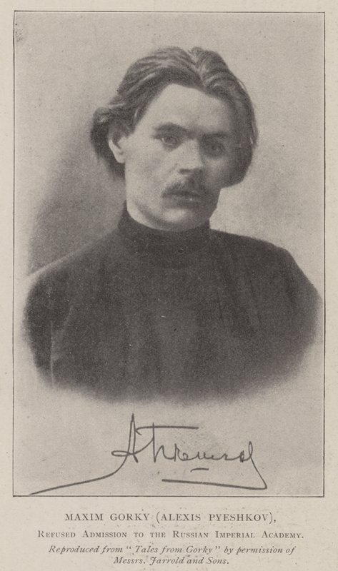 Maxim Gorkij (Alexis Pyeshkov), odmítl přijetí do Ruské císařské akademie od English Photographer