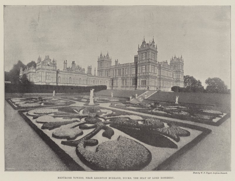 Mentmore Towers, poblíž Leighton Buzzard, Buckinghamshire, sídlo lorda Roseberyho od English Photographer