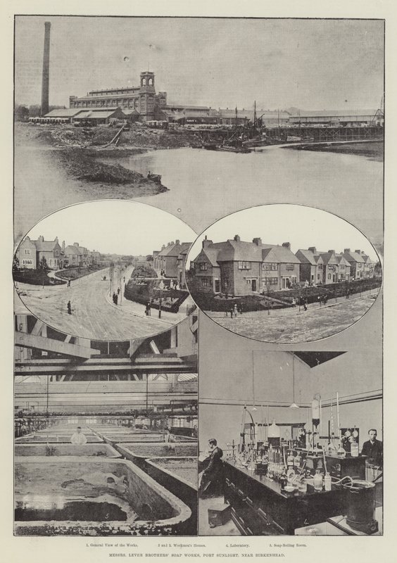 Messers Lever Brothers Soap Works, Port Sunlight, poblíž Birkenhead od English Photographer