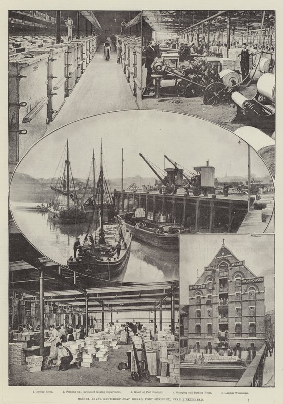 Messers Lever Brothers Soap Works, Port Sunlight, poblíž Birkenhead od English Photographer