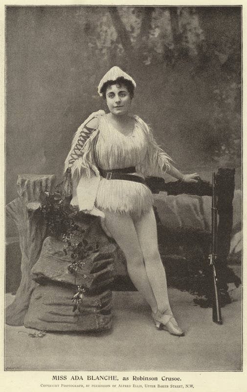 Slečna Ada Blanche jako Robinson Crusoe od English Photographer