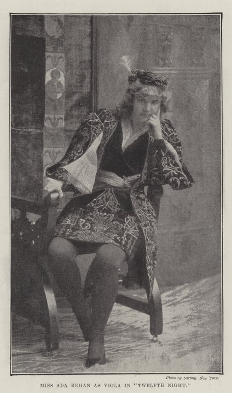 Slečna Ada Rehan jako Viola ve Twelfth Night od English Photographer