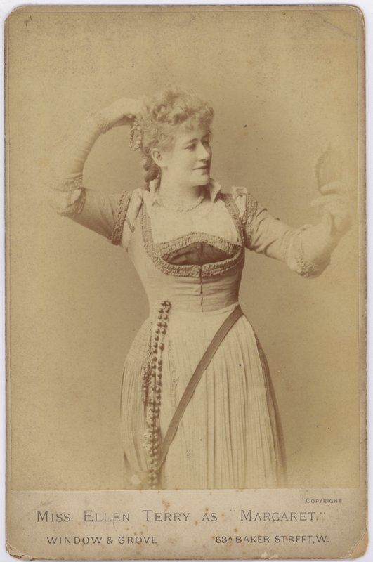 Slečna Ellen Terry jako Margaret (čb fotografie) od English Photographer