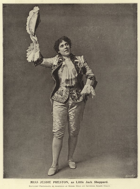 Slečna Jessie Preston jako malý Jack Sheppard od English Photographer