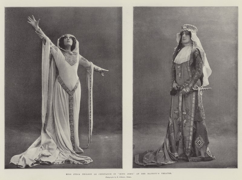 Slečna Julia Neilson jako Constance v King John, v Divadle Jejího Veličenstva od English Photographer