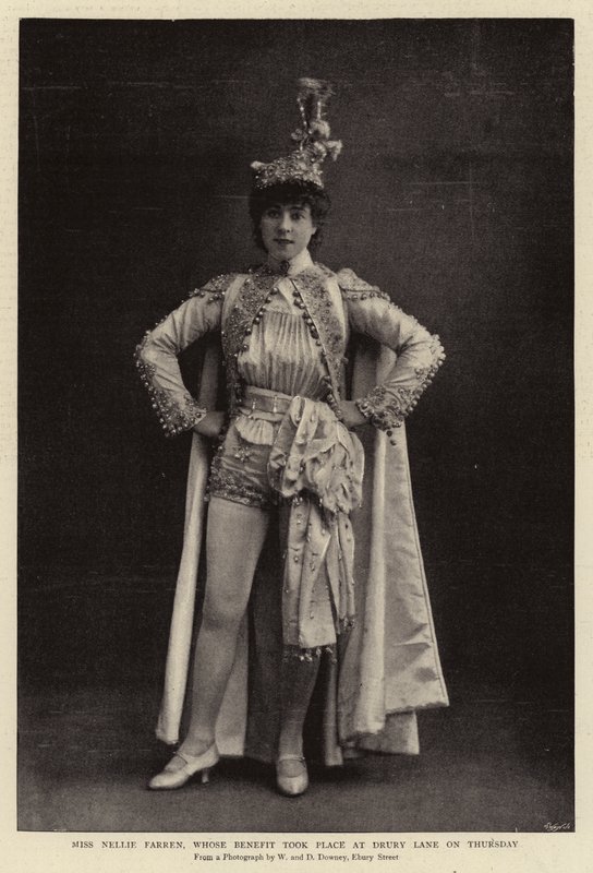 Slečna Nellie Farrenová, jejíž Benefit se konal ve čtvrtek na Drury Lane od English Photographer