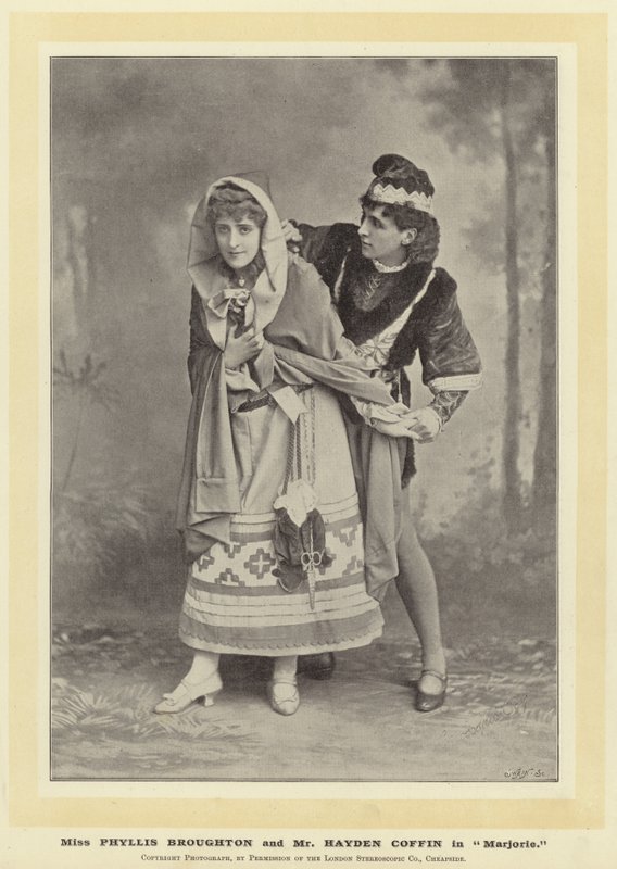 Slečna Phyllis Broughton a pan Hayden Coffin v Marjorie od English Photographer