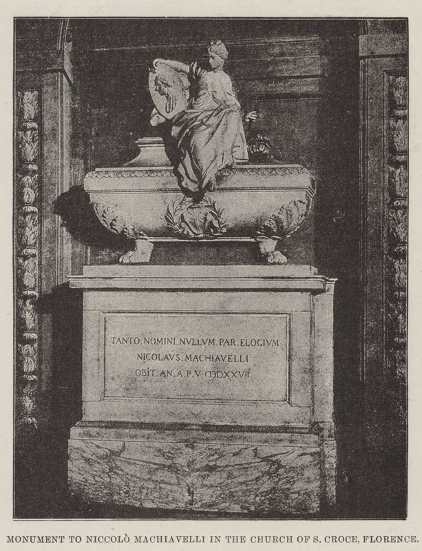 Památník Niccolo Machiavelli v kostele S Croce, Florencie od English Photographer