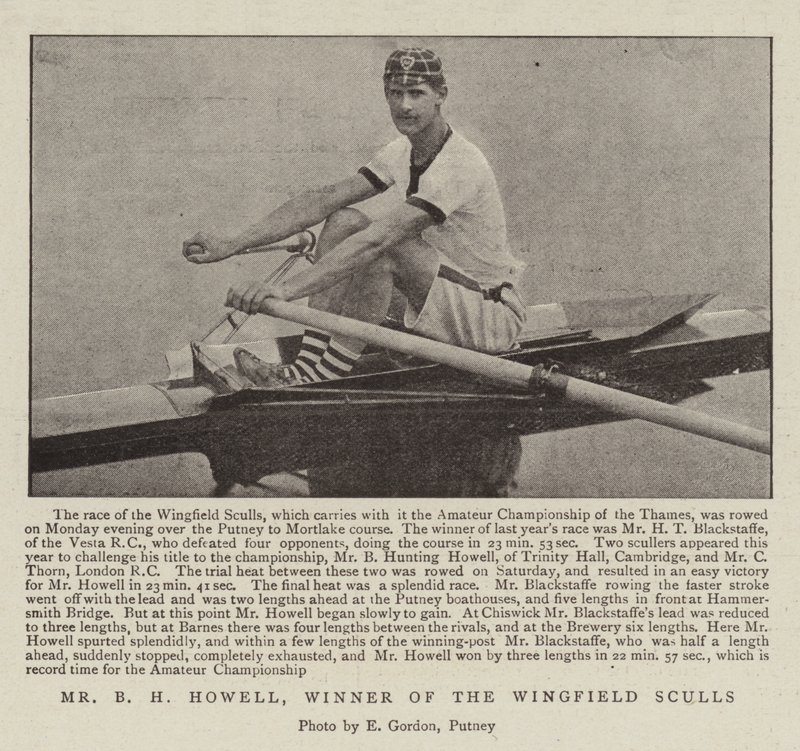 Pan B H Howell, vítěz Wingfield Sculls od English Photographer