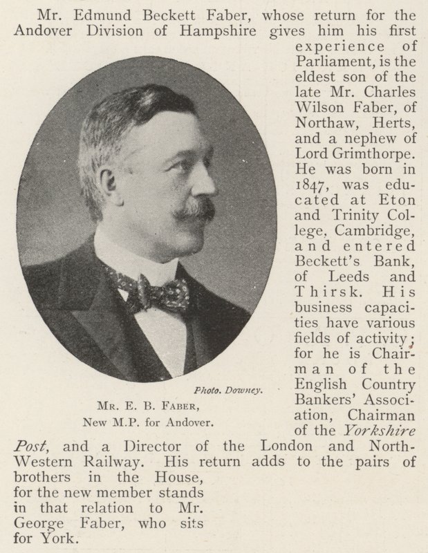 Pan E B Faber, nový poslanec za Andover od English Photographer