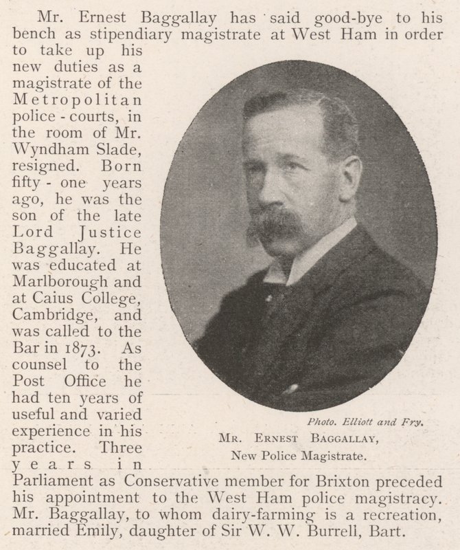 Pan Ernest Baggallay, nový policejní soudce od English Photographer